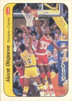 1986-87 Fleer Akeem Olajuwon [Stickers] Stickers #9 card image