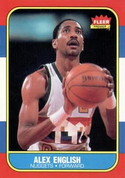 1986-87 Fleer Alex English #30 card image