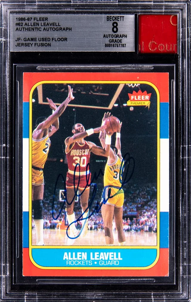 1986-87 Fleer Allen Leavell Game-Used Jersey Fusion #62 card image