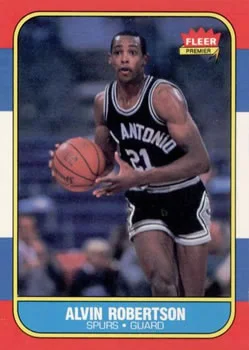 1986-87 Fleer Alvin Robertson #92 card image