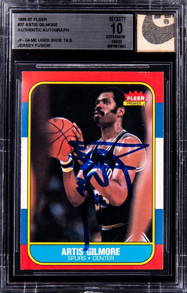 1986-87 Fleer Artis Gilmore Game-Used Jersey Fusion #37 card image
