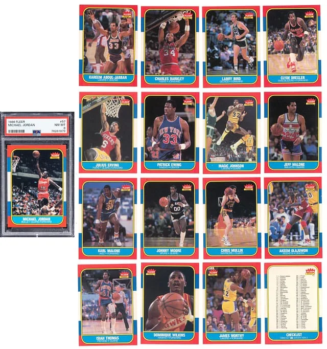 1986-87 Fleer Basketball Complete Set (132) - Featuring Michael Jordan Graded #no-number card image