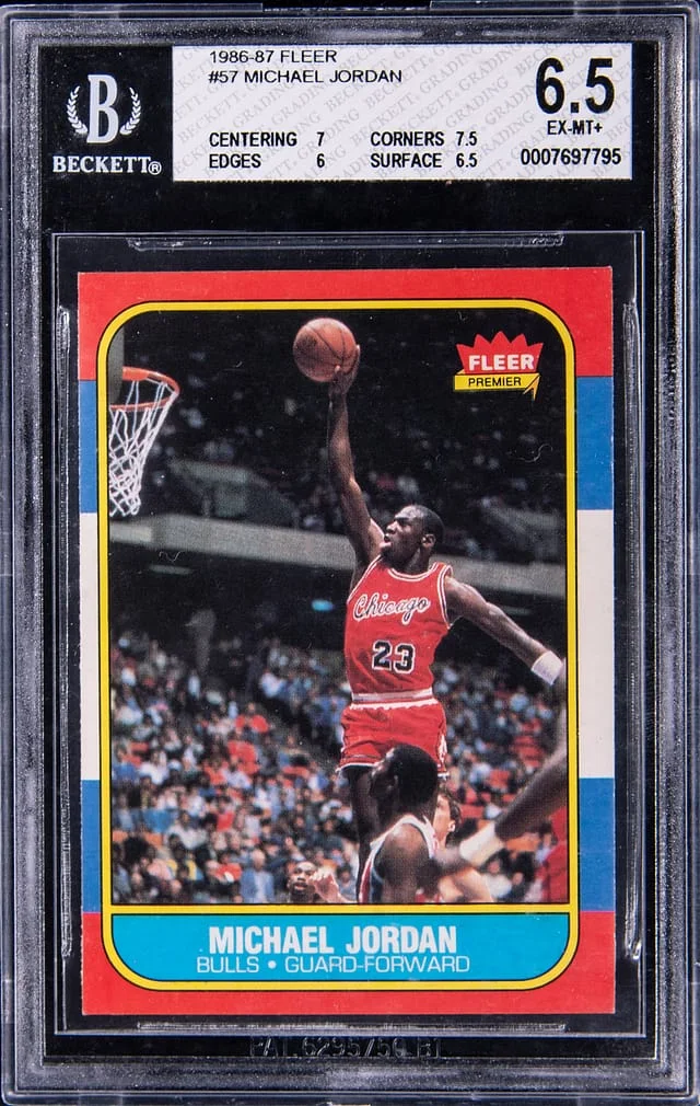 1986-87 Fleer Basketball Michael Jordan #57 card image