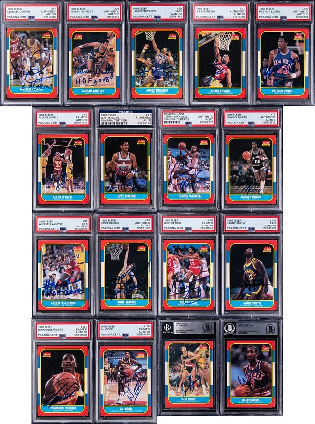 1986-87 Fleer Basketball Signed Cards #no-number card image