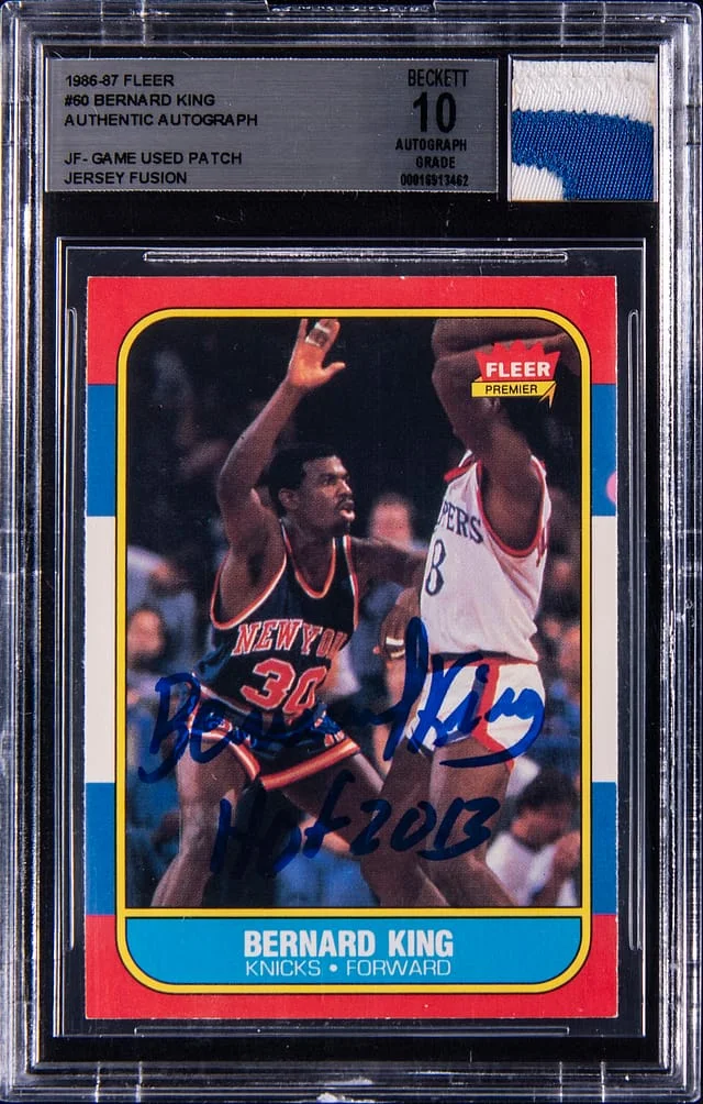 1986-87 Fleer Bernard King Game-Used Jersey Fusion #60 card image