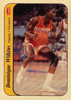 1986-87 Fleer Dominique Wilkins [Stickers] Stickers #11 card image