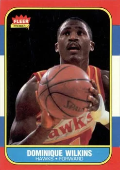 1986-87 Fleer Dominique Wilkins #121 card image
