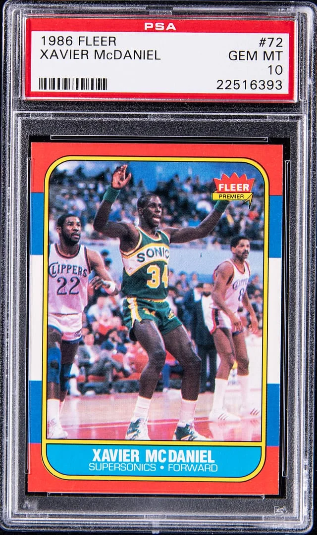 1986-87 Fleer Fleer Xavier McDaniel #72 card image