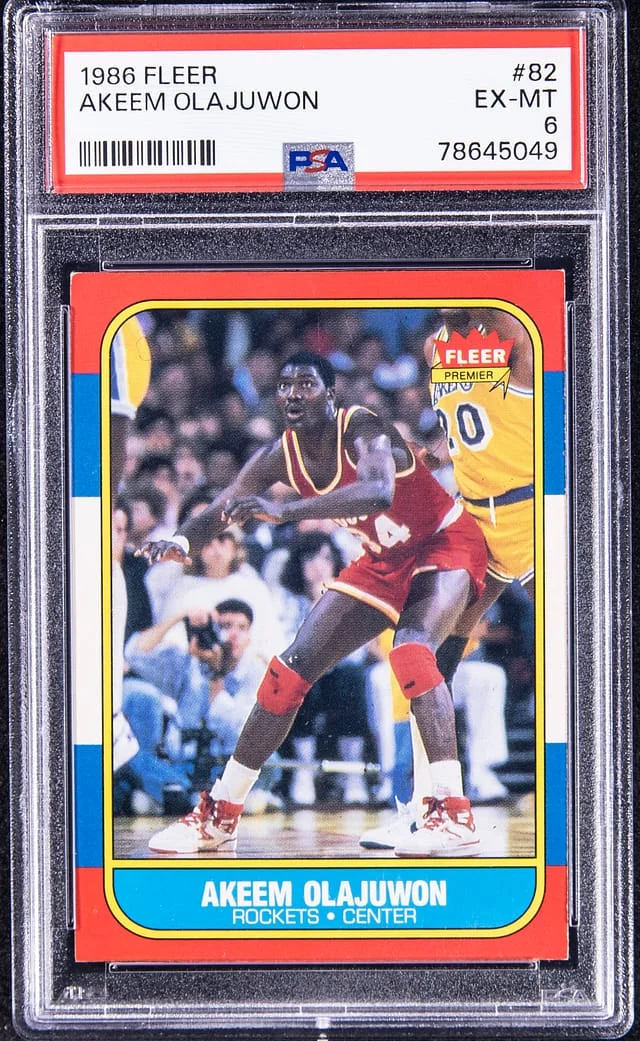 1986-87 Fleer Hakeem Olajuwon #82 card image