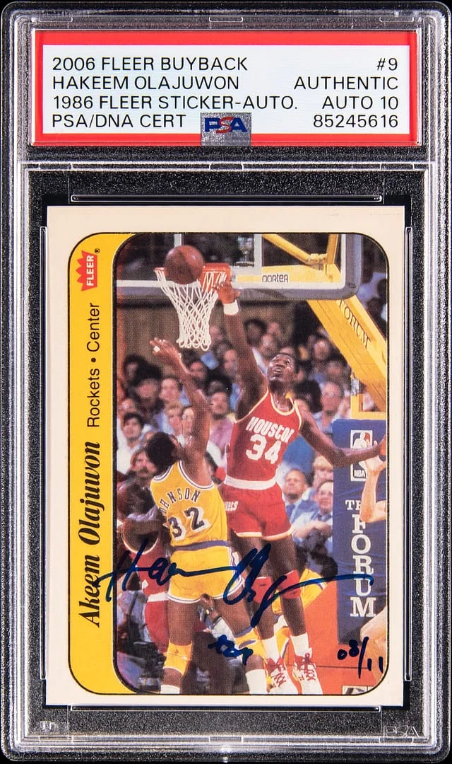 1986-87 Fleer Hakeem Olajuwon Sticker #9 card image