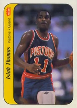 1986-87 Fleer Isiah Thomas [Stickers] Stickers #10 card image