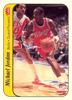 1986-87 Fleer Michael Jordan [Stickers] Stickers #8 card image