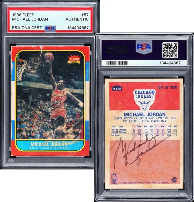 1986-87 Fleer Michael Jordan Twice-Signed #57 card image