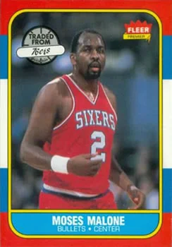 1986-87 Fleer Moses Malone #69 card image