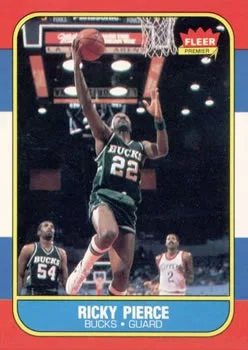 1986-87 Fleer Ricky Pierce #87 card image
