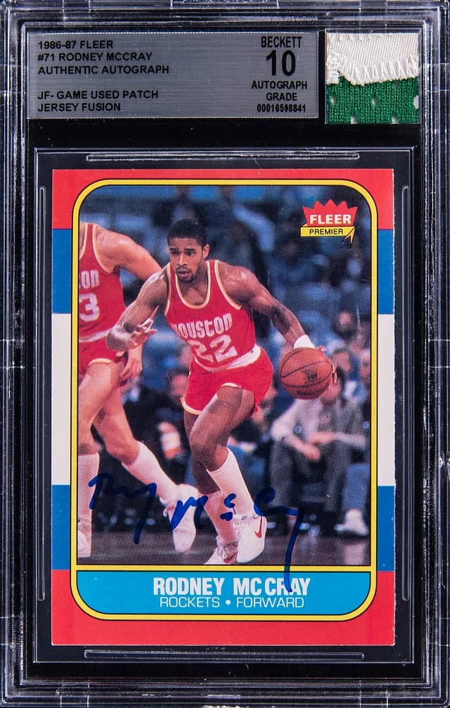 1986-87 Fleer Rodney McCray Game-Used Jersey Fusion #71 card image