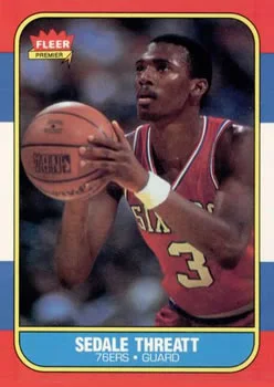 1986-87 Fleer Sedale Threatt #112 card image