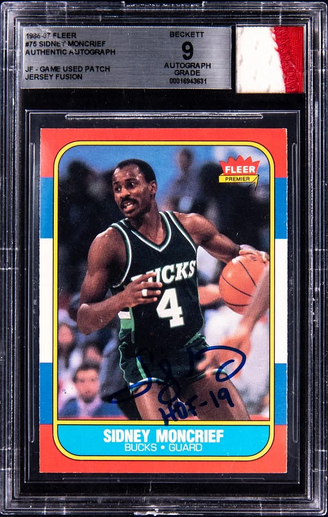 1986-87 Fleer Sidney Moncrief Game-Used Jersey Fusion #75 card image