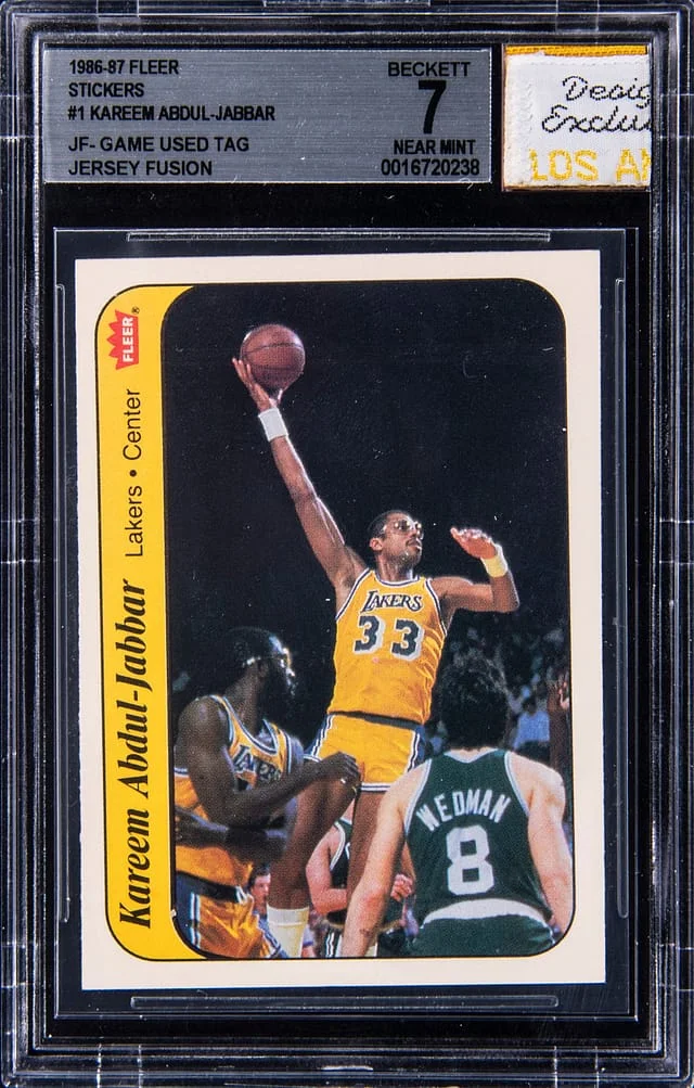 1986-87 Fleer Stickers Basketball/BGS #no-number card image