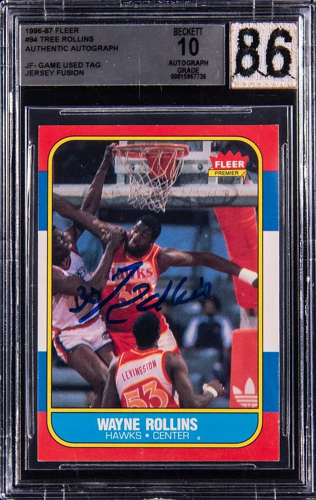 1986-87 Fleer Tree Rollins Game-Used Jersey Fusion #94 card image