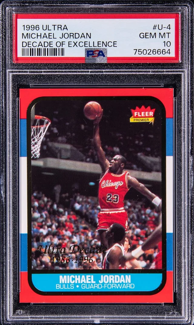 1986-87 Fleer Ultra Michael Jordan Decade of Excellence #U-4 card image