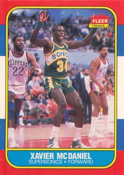 1986-87 Fleer Xavier McDaniel #72 card image