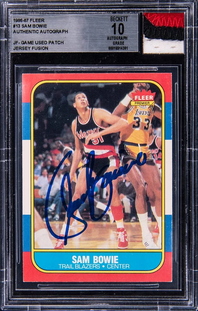 1986-87 Fleer/Jersey Fusion Sam Bowie #13 card image