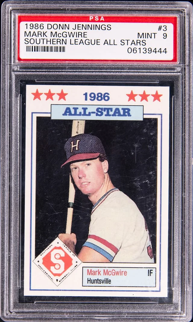 1986 Donn Jennings Southern League All Stars Mark McGwire #3 card image