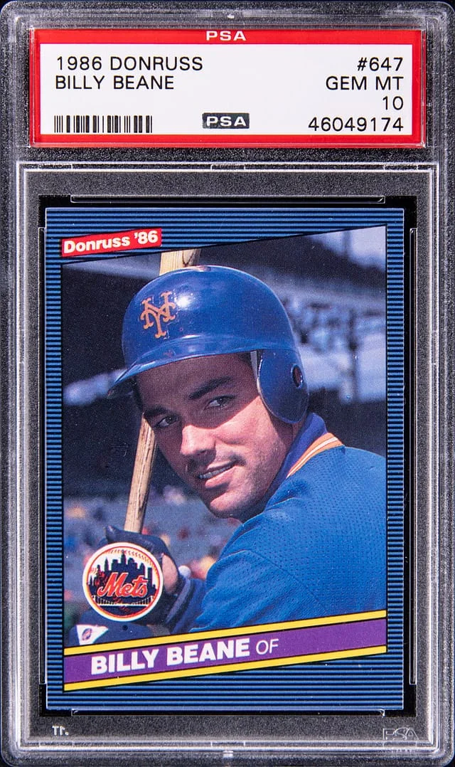 1986 Donruss Billy Beane #647 card image