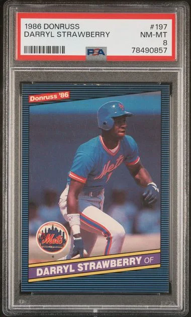 1986 Donruss Darryl Strawberry #197 card image