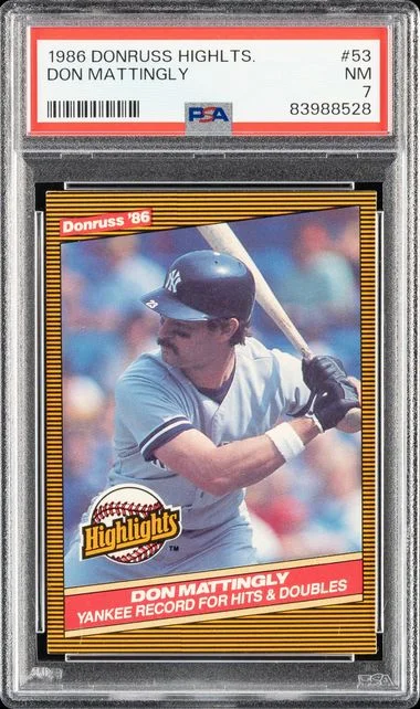 1986 Donruss Don Mattingly Highlights #53 card image