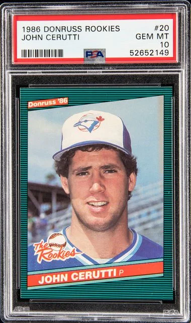 1986 Donruss John Cerutti Rookies #20 card image