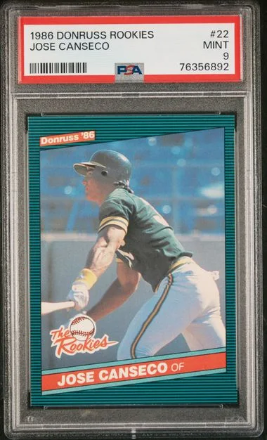 1986 Donruss Jose Canseco Rookies #22 card image