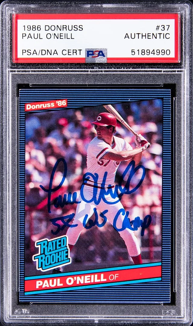 1986 Donruss Paul O'Neill Inscribed #37 card image