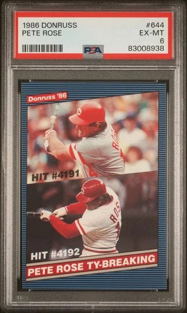 1986 Donruss Pete Rose #644 card image