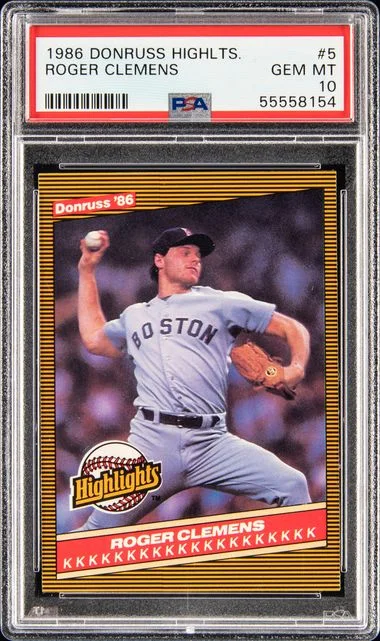 1986 Donruss Roger Clemens Highlights #5 card image