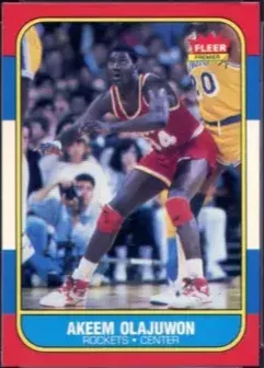1986 Fleer Akeem Olajuwon #82 card image