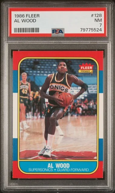 1986 Fleer Al Wood #128 card image