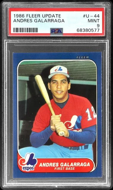 1986 Fleer Andres Galarraga Update #U-44 card image