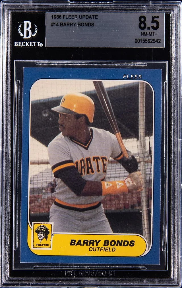 1986 Fleer Barry Bonds Update #14 card image