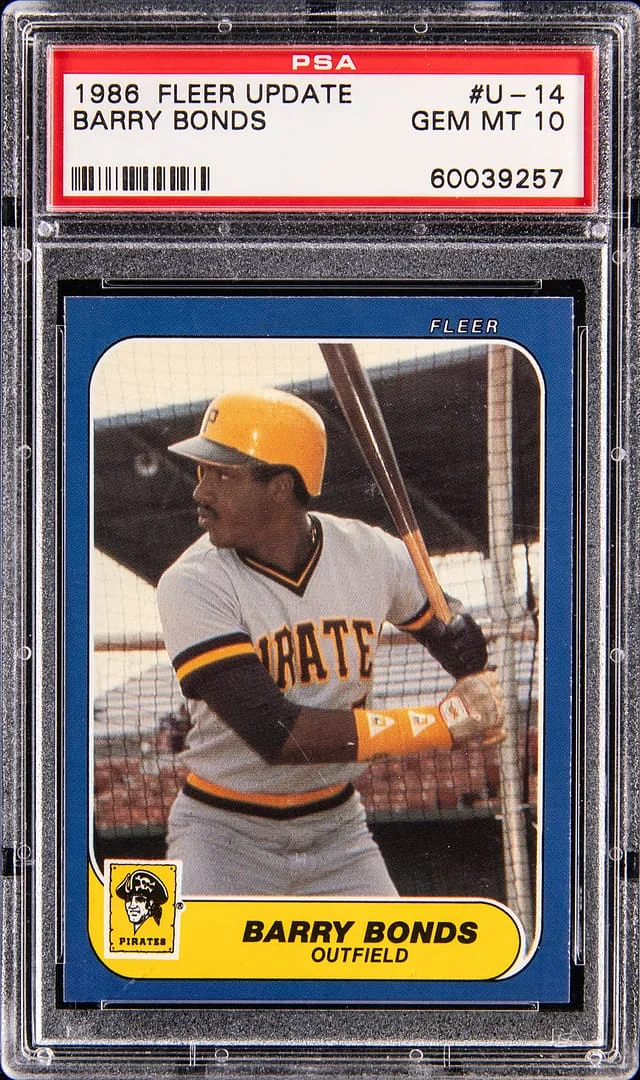 1986 Fleer Barry Bonds Update #U-14 card image