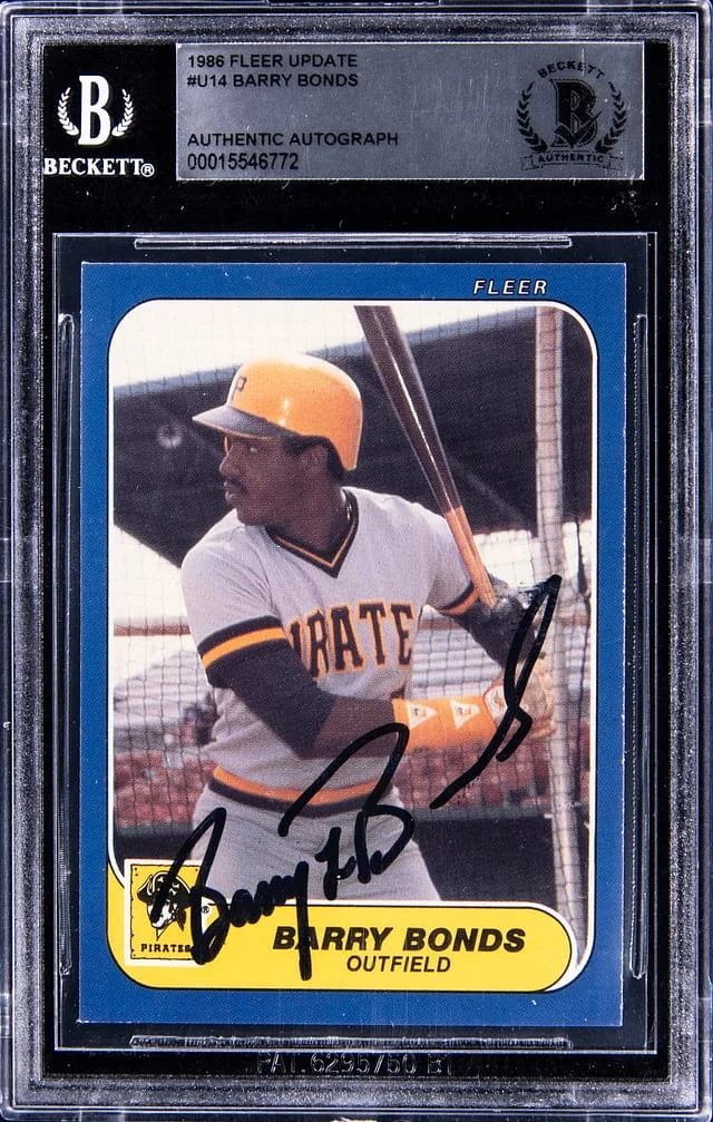 1986 Fleer Barry Bonds Update #U14 card image