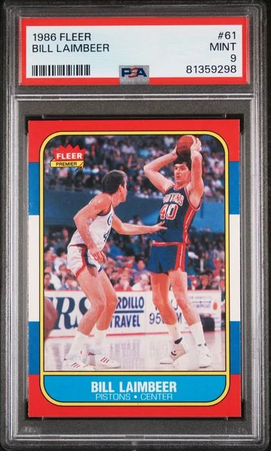 1986 Fleer Bill Laimbeer #61 card image
