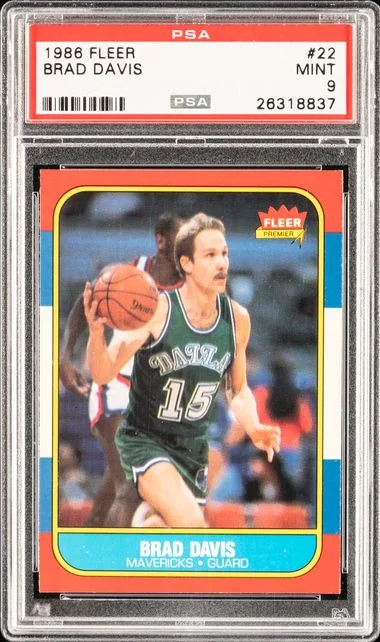 1986 Fleer Brad Davis #22 card image