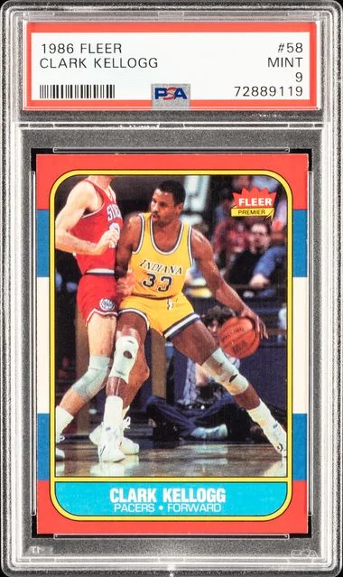 1986 Fleer Clark Kellogg #58 card image