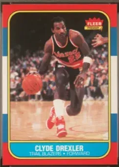 1986 Fleer Clyde Drexler #26 card image