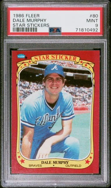 1986 Fleer Dale Murphy Star Stickers #80 card image