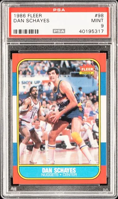 1986 Fleer Dan Schayes #98 card image