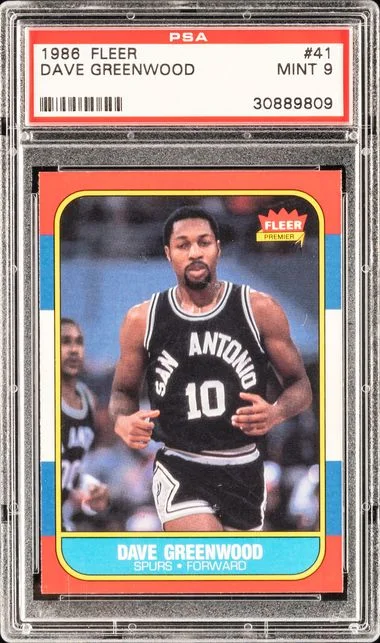1986 Fleer Dave Greenwood #41 card image