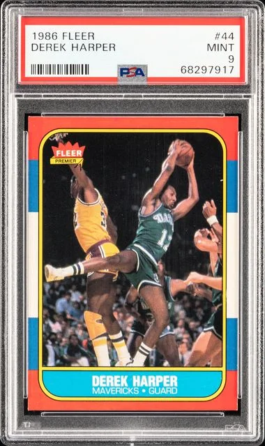 1986 Fleer Derek Harper #44 card image